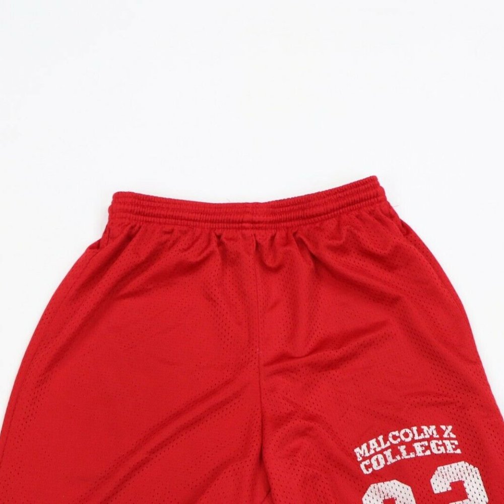 Vtg 90s Streetwear Malcolm X College Mesh Shorts View 2